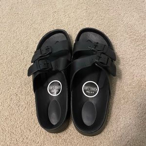NEW Black two strap sandals
